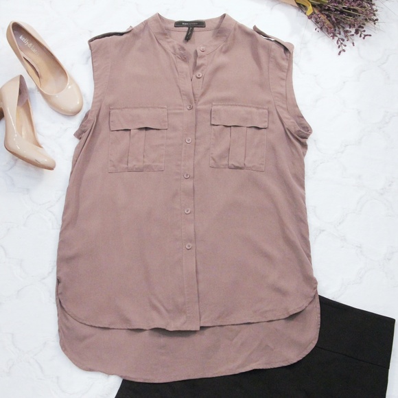 SOLD BCBG Maxazria Jennan Silk Cargo Sleeveless - Picture 1 of 6